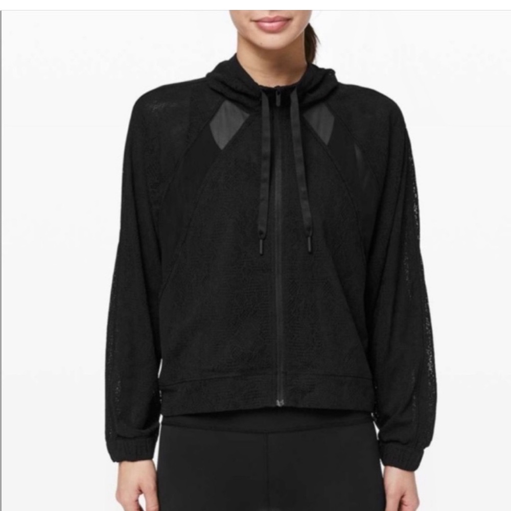 Lululemon Black Lace Zip-Up Jacket